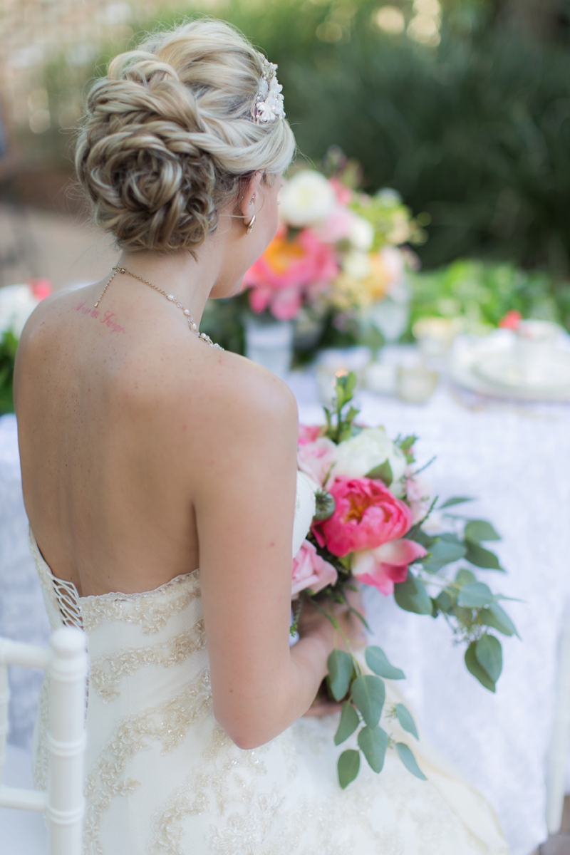 Elegant Pink Garden Wedding Inspiration via TheELD.com