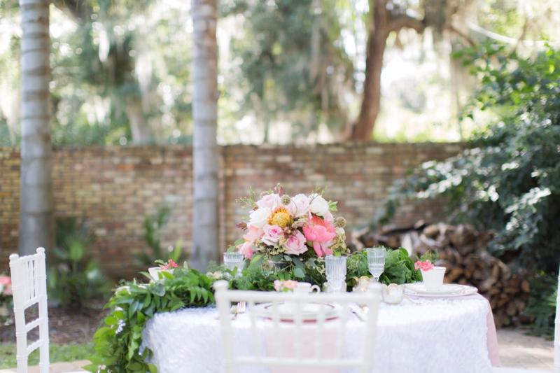 Elegant Pink Garden Wedding Inspiration via TheELD.com