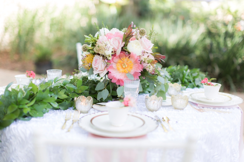 Elegant Pink Garden Wedding Inspiration via TheELD.com