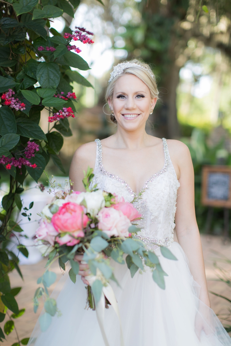 Elegant Pink Garden Wedding Inspiration via TheELD.com