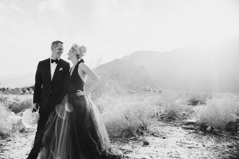 Stylish Black & White Palm Springs Wedding via TheELD.com