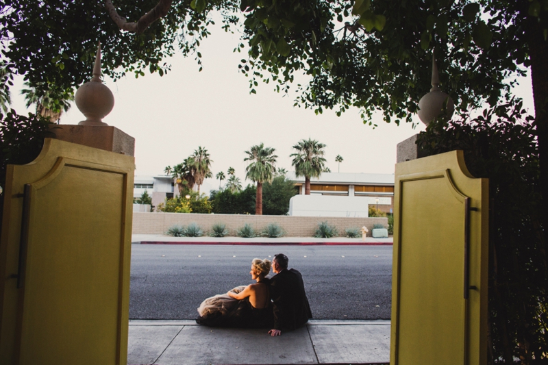 Stylish Black & White Palm Springs Wedding via TheELD.com