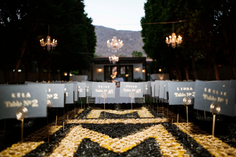 Stylish Black & White Palm Springs Wedding via TheELD.com