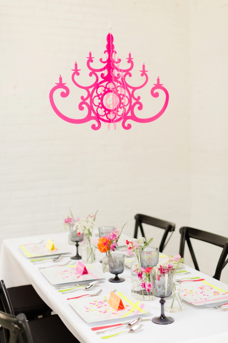 Chic Modern Neon Wedding Ideas via TheELD.com