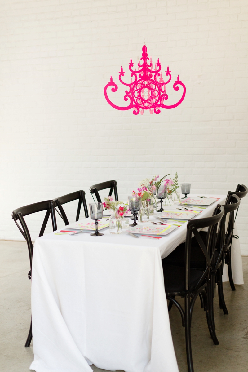 Chic Modern Neon Wedding Ideas via TheELD.com