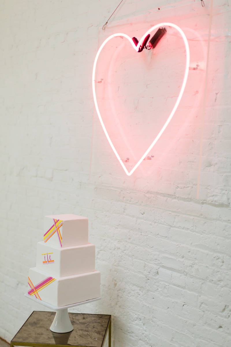 Chic Modern Neon Wedding Ideas via TheELD.com