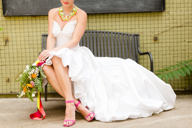 Chic Modern Neon Wedding Ideas via TheELD.com