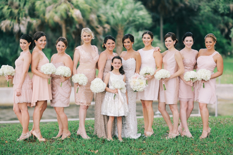 Elegant Blush and Gold Sarasota Wedding via TheELD.com