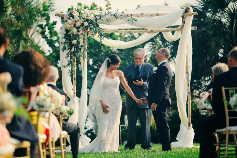 Elegant Blush and Gold Sarasota Wedding via TheELD.com