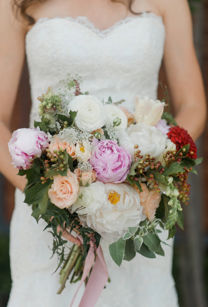 Elegant Pink & Red Vow Renewal via TheELD.com