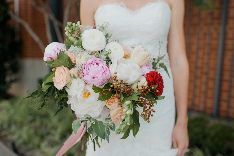 Elegant Pink & Red Vow Renewal via TheELD.com