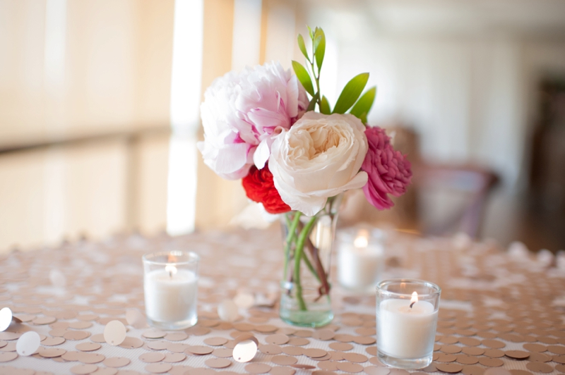 Elegant Pink & Red Vow Renewal via TheELD.com