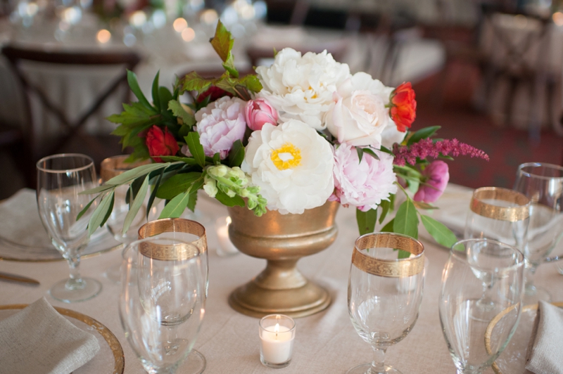 Elegant Pink & Red Vow Renewal via TheELD.com