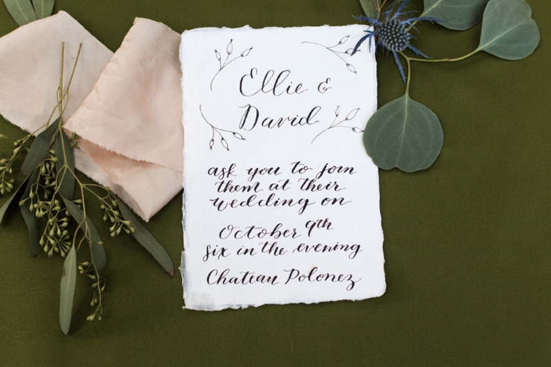 Green & White Fall Wedding Ideas via TheELD.com