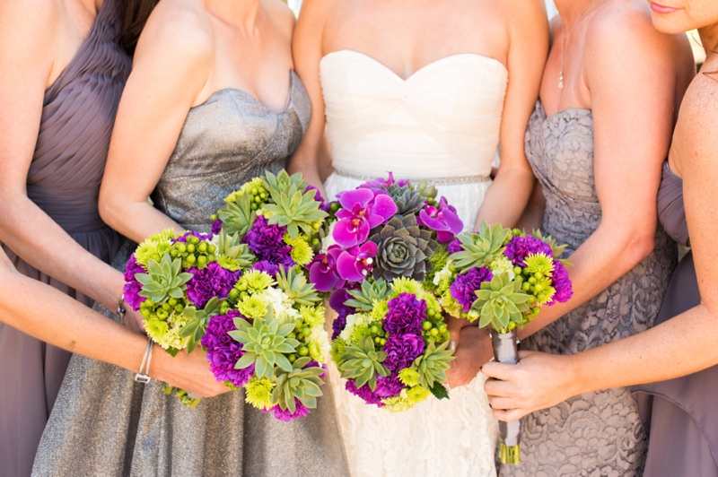 A Modern, Whimsical Purple and Green Wedding via TheELD.com