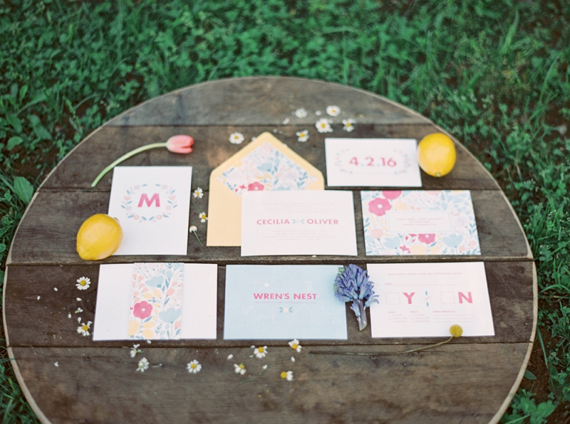 Spring Inspired Pink and Yellow Wedding Ideas via TheELD.com
