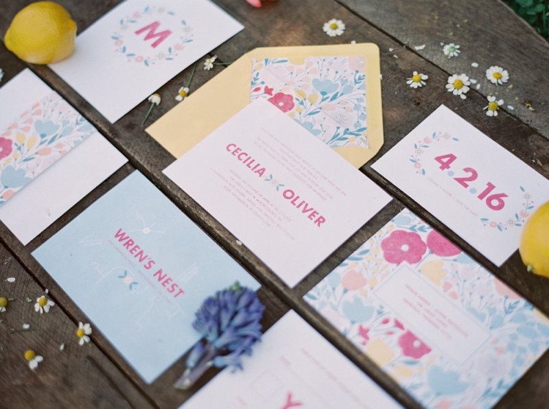 Spring Inspired Pink and Yellow Wedding Ideas via TheELD.com