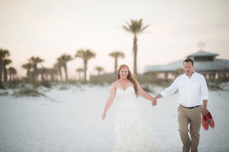 Coral and Aqua Beach Wedding via TheELD.com