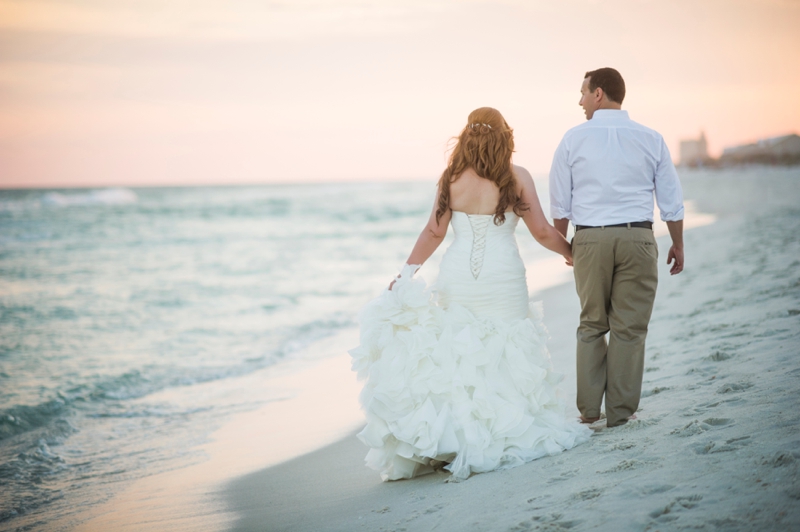 Coral and Aqua Beach Wedding via TheELD.com