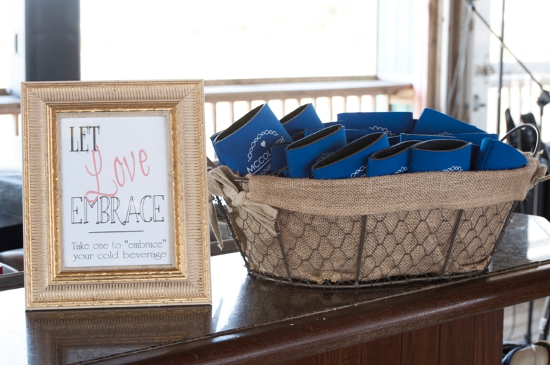 Coral and Aqua Beach Wedding via TheELD.com