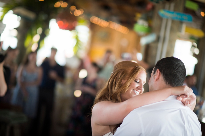 Coral and Aqua Beach Wedding via TheELD.com