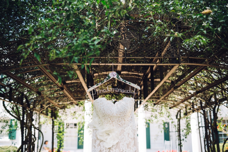 Eclectic Pink and Gray Garden Wedding via TheELD.com