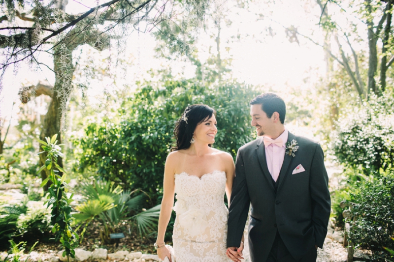 Eclectic Pink and Gray Garden Wedding via TheELD.com