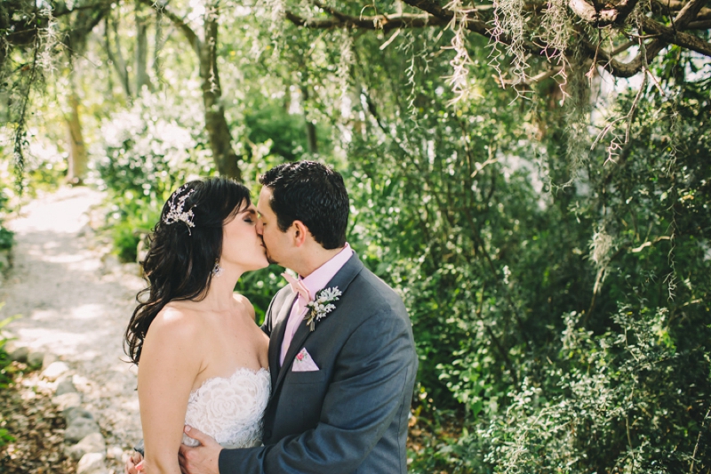 Eclectic Pink and Gray Garden Wedding via TheELD.com