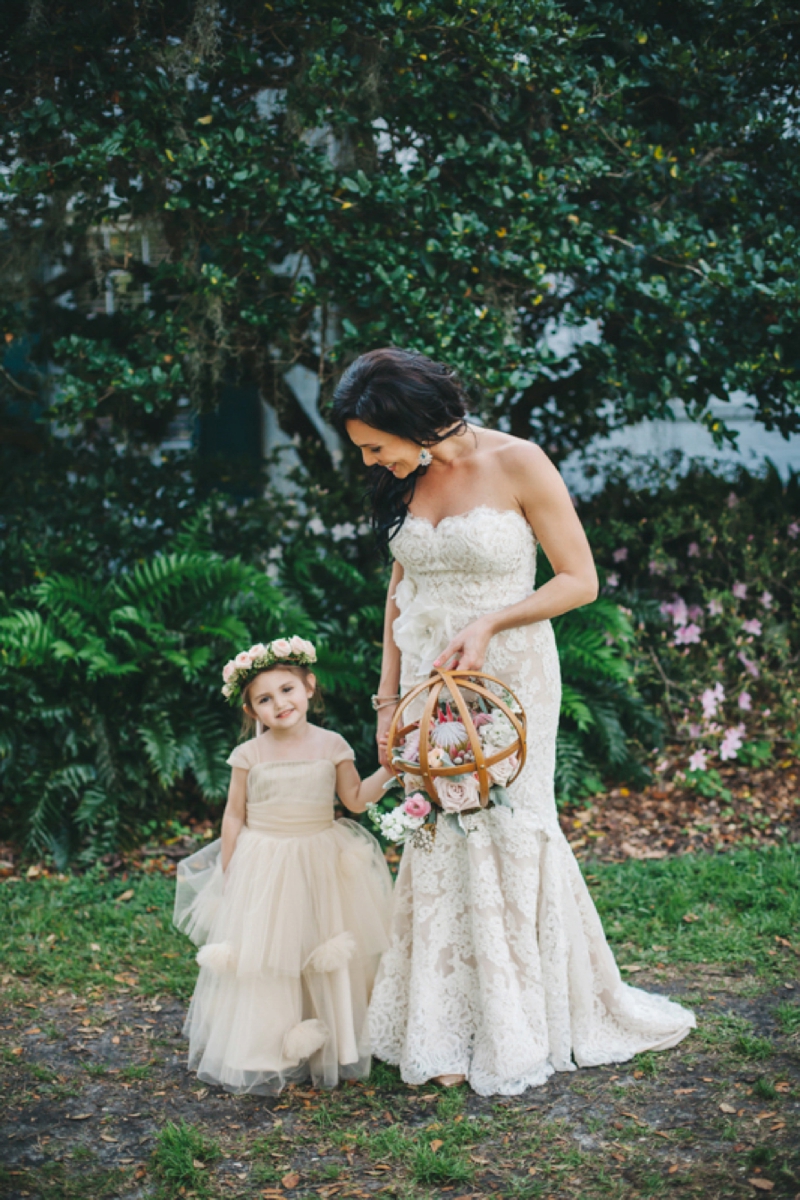 Eclectic Pink and Gray Garden Wedding via TheELD.com