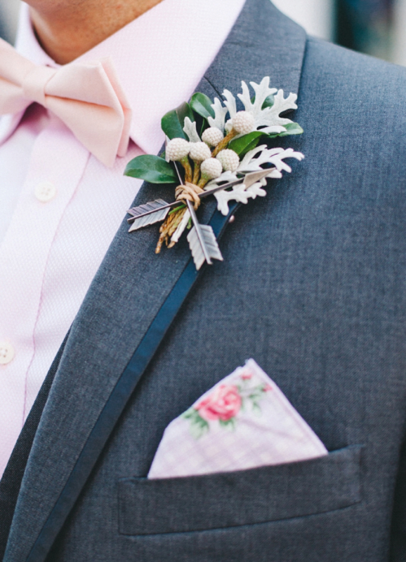 Eclectic Pink and Gray Garden Wedding via TheELD.com