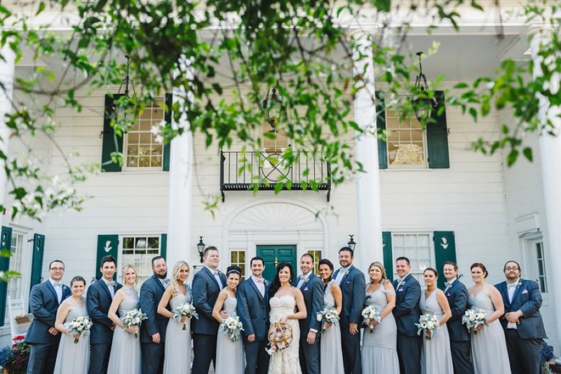 Eclectic Pink and Gray Garden Wedding via TheELD.com