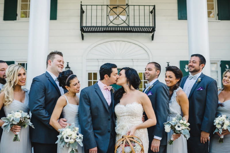 Eclectic Pink and Gray Garden Wedding via TheELD.com