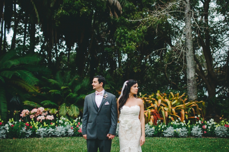 Eclectic Pink and Gray Garden Wedding via TheELD.com
