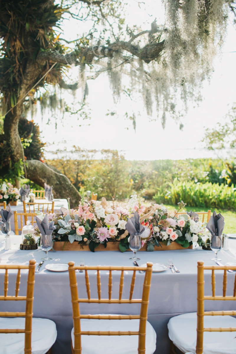 Eclectic Pink and Gray Garden Wedding via TheELD.com