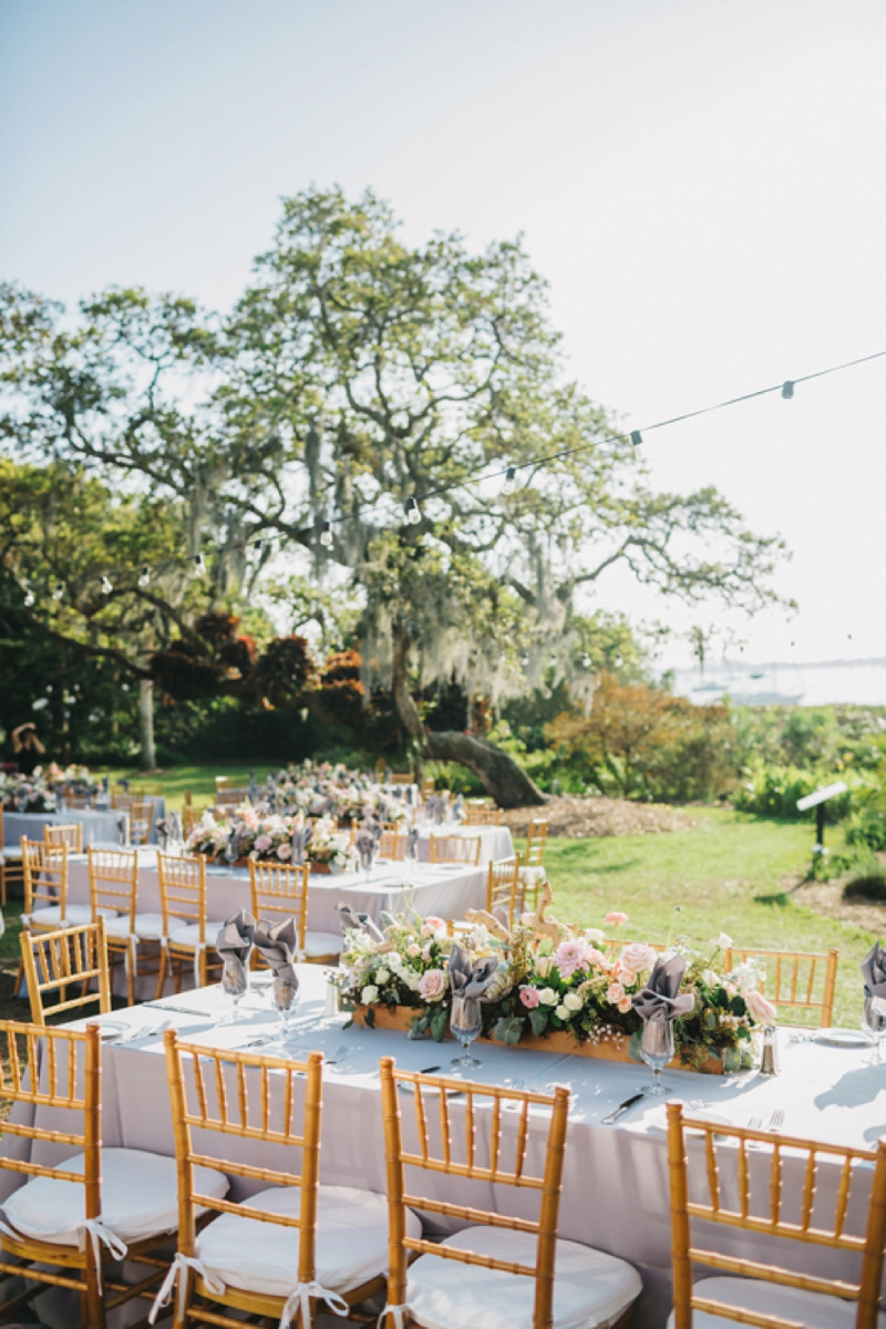 Eclectic Pink and Gray Garden Wedding via TheELD.com