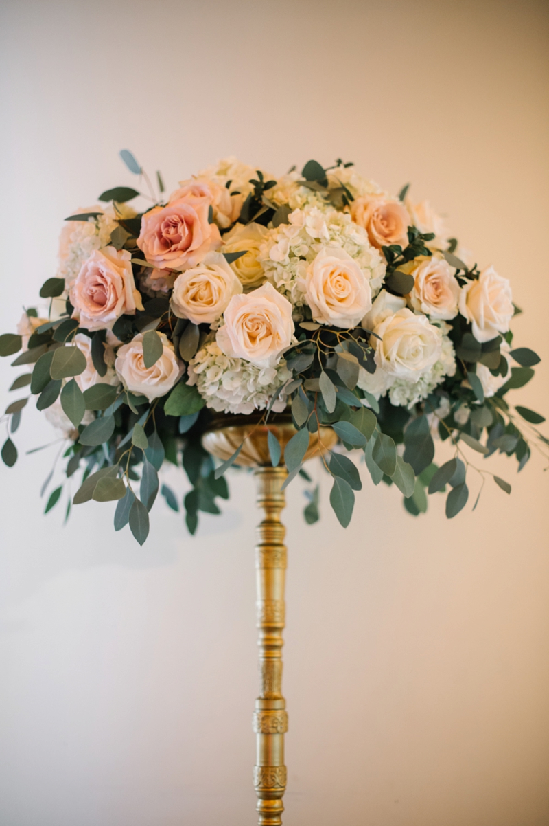 Elegant Blush and Champagne Wedding via TheELD.com