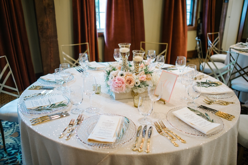 Elegant Blush and Champagne Wedding via TheELD.com