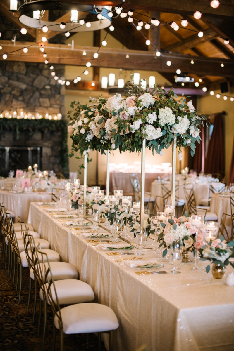 Elegant Blush and Champagne Wedding via TheELD.com