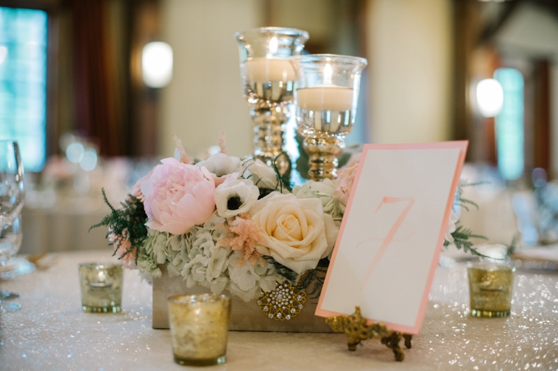 Elegant Blush and Champagne Wedding via TheELD.com