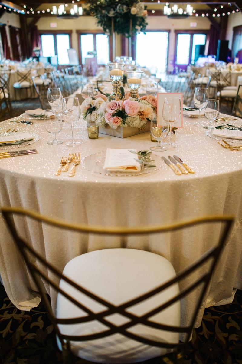 Elegant Blush and Champagne Wedding via TheELD.com