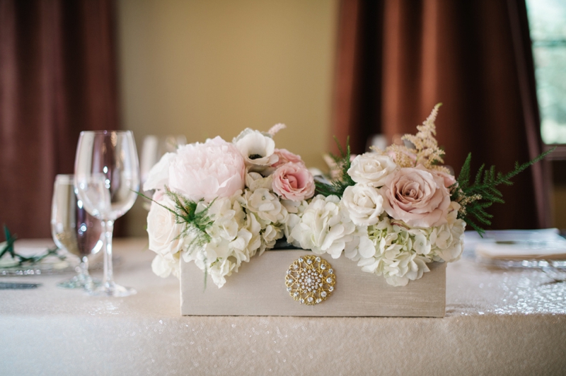 Elegant Blush and Champagne Wedding via TheELD.com