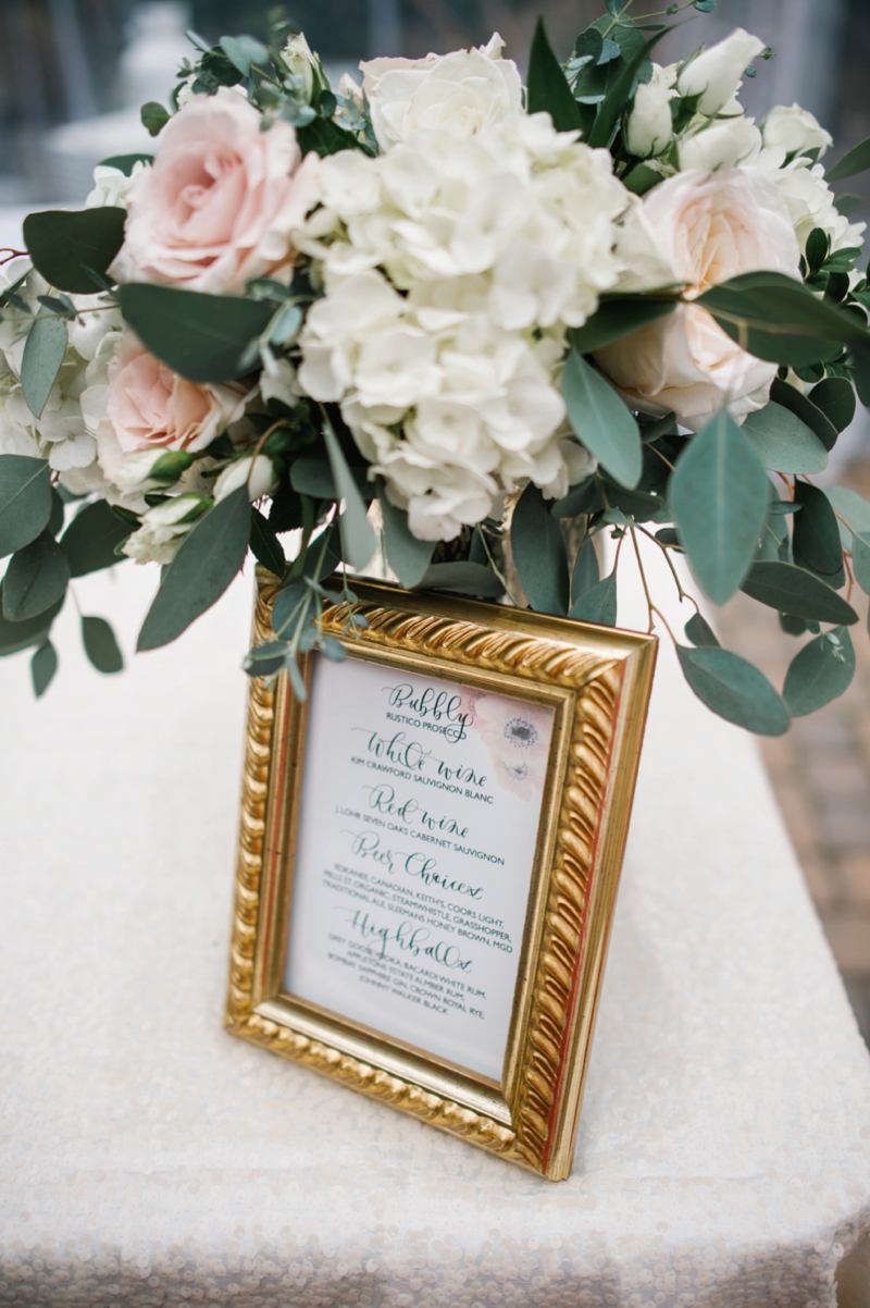 Elegant Blush and Champagne Wedding via TheELD.com