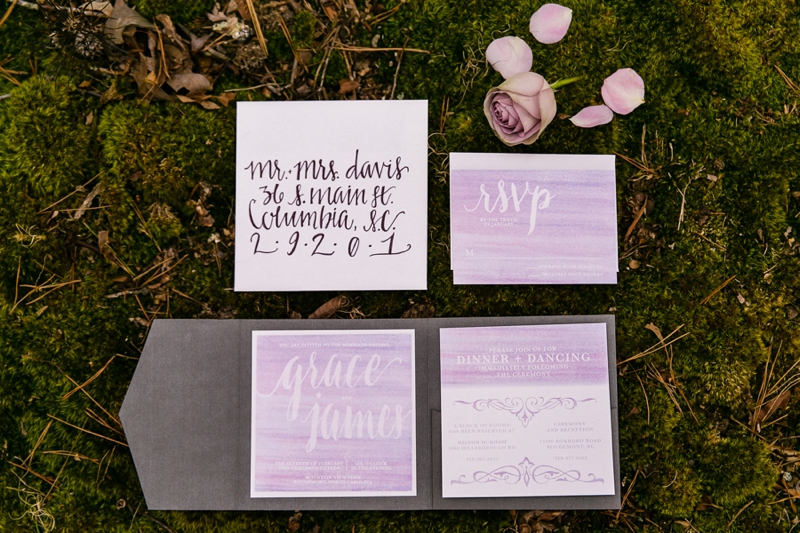 Elegant Lavender Winter Wedding Inspiration via TheELD.com