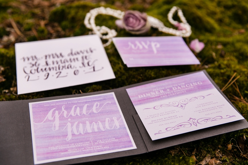 Elegant Lavender Winter Wedding Inspiration via TheELD.com