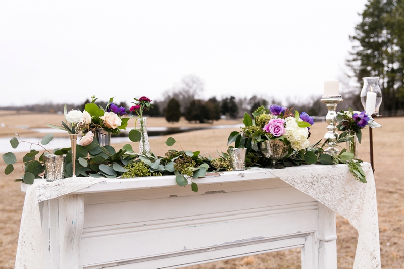 Elegant Lavender Winter Wedding Inspiration via TheELD.com