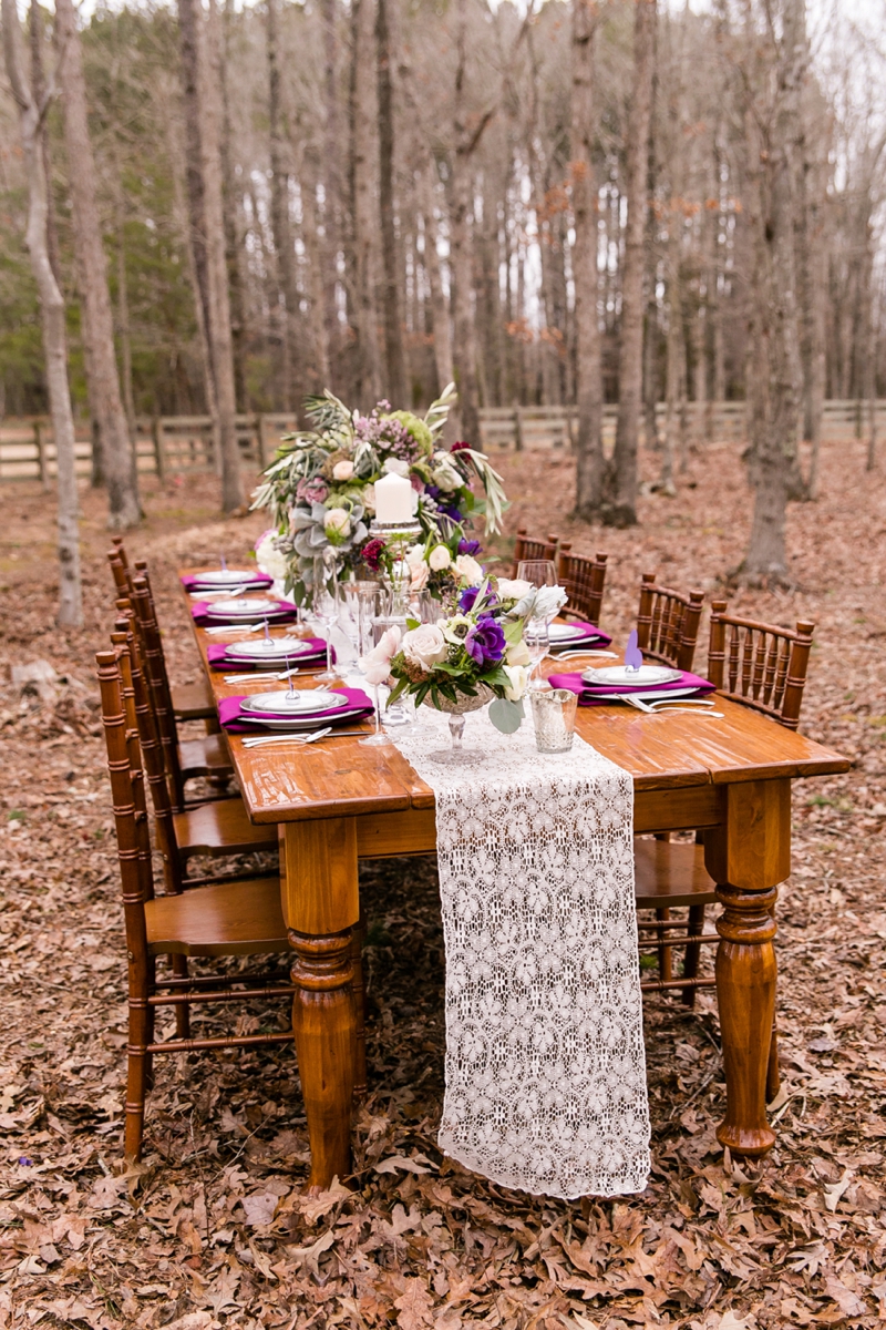 Elegant Lavender Winter Wedding Inspiration via TheELD.com