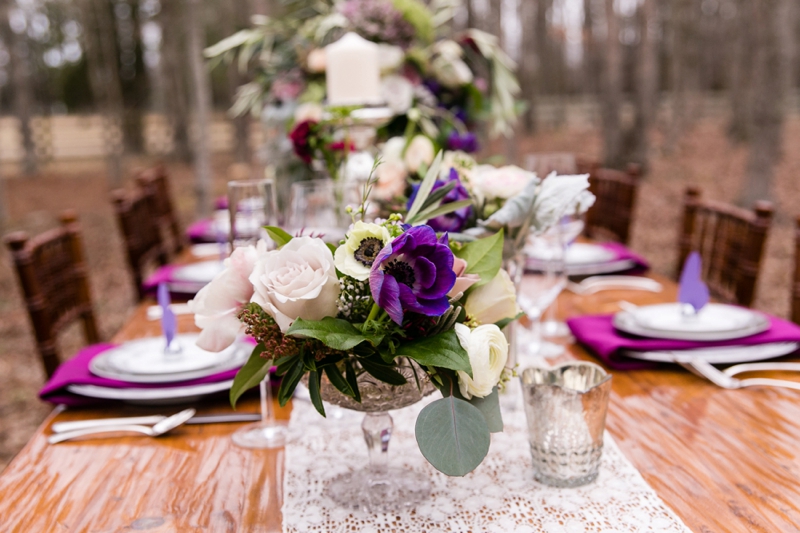 Elegant Lavender Winter Wedding Inspiration via TheELD.com