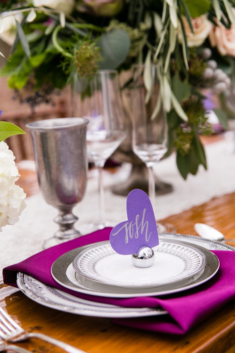 Elegant Lavender Winter Wedding Inspiration via TheELD.com