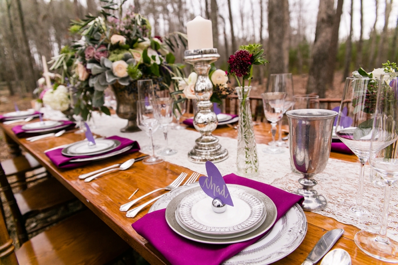 Elegant Lavender Winter Wedding Inspiration via TheELD.com