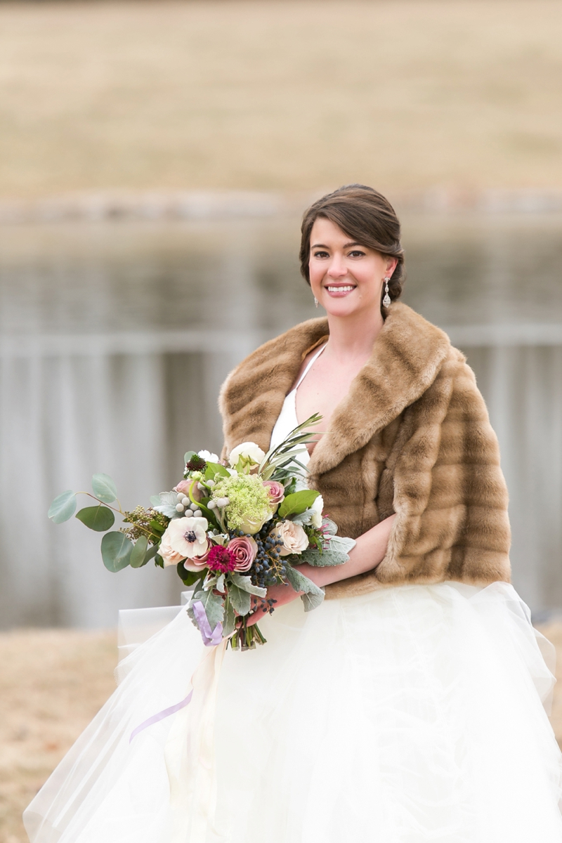 Elegant Lavender Winter Wedding Inspiration via TheELD.com